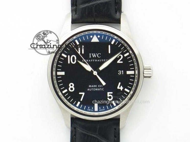 MIROTIME 0407 Pilot Chrono SS AZF 1:1 Best Edition Blue Dial on Brown Leather Strap A TimelessDesign 7060